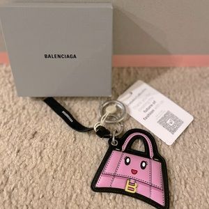 Balenciaga Hourglass Mirror Key Ring/ Bag Charm